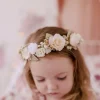 Alora Cream Ivory Girls Flower Crown