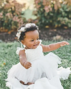 Alora Cream Ivory Girls Flower Crown