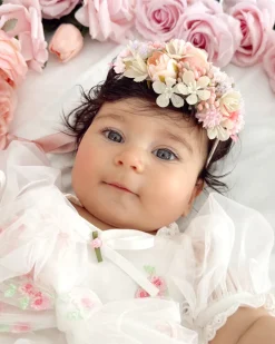 Amour Pink Stretch Baby Flower Crown