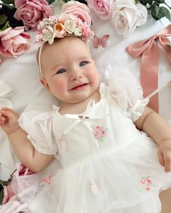 Amour Pink Stretch Baby Flower Crown