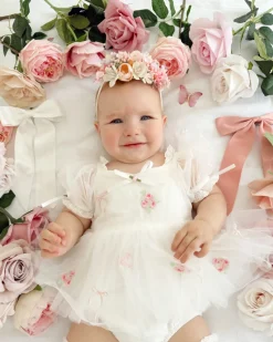Amour Pink Stretch Baby Flower Crown