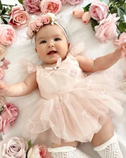 Amour Pink Stretch Baby Flower Crown
