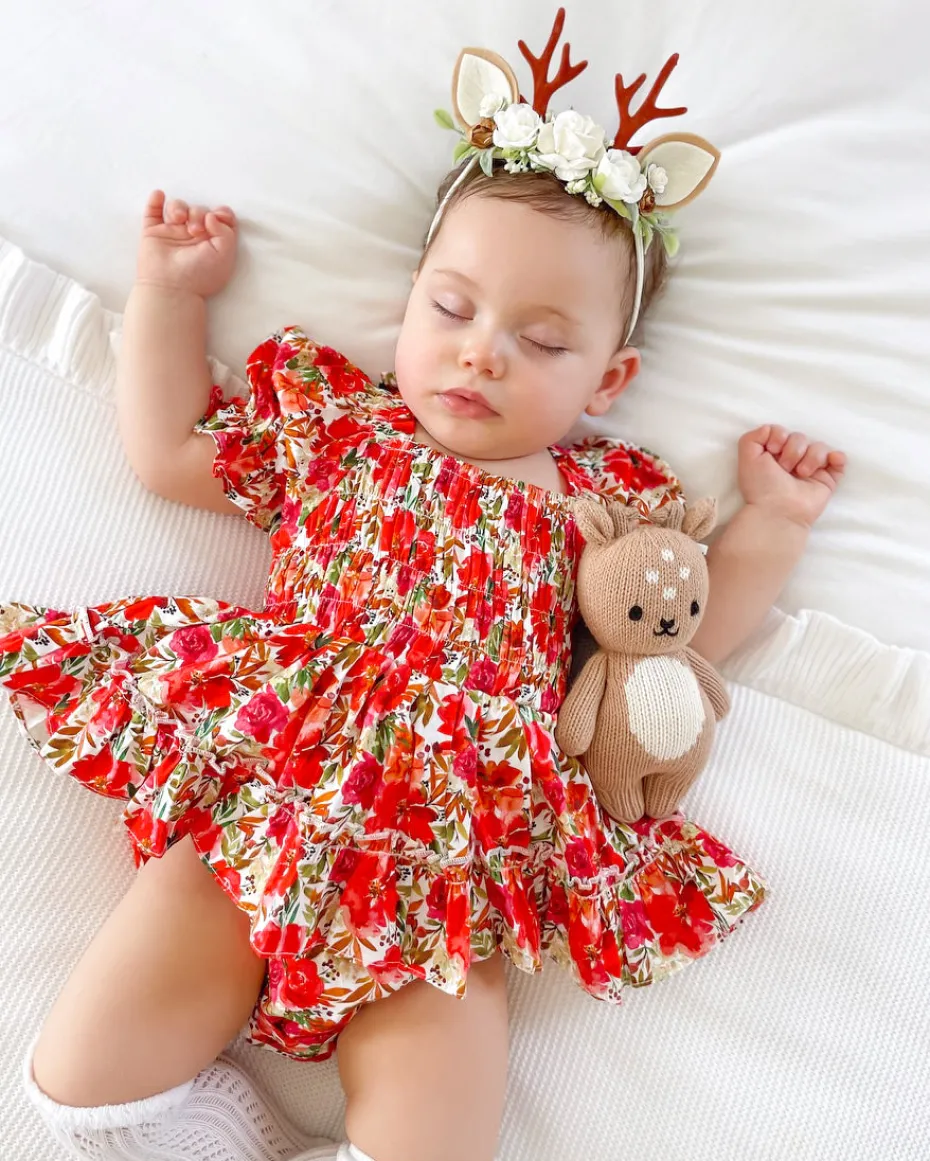 Angel Christmas Reindeer Stretch Baby Flower Crown