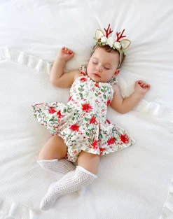 Angel Christmas Reindeer Stretch Baby Flower Crown