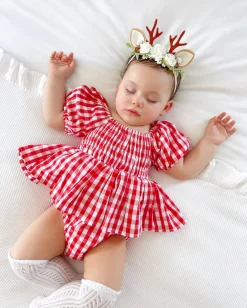 Angel Christmas Reindeer Stretch Baby Flower Crown