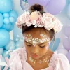 Aquamarine Purple Girls Flower Crown