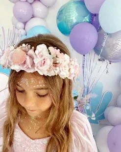 Aquamarine Purple Girls Flower Crown