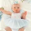Ariel Ocean Blue Sequin Baby Girl Romper