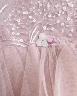 Arista Ocean Dusty Pink Sparkle Sequin Girls Party Dress