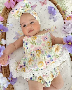 Aurelia Floral Baby Girl Romper