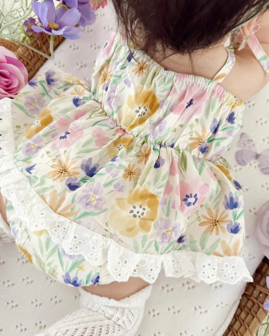 Aurelia Floral Baby Girl Romper