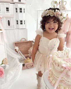 Ballerina Champagne Pink Girls Flower Crown