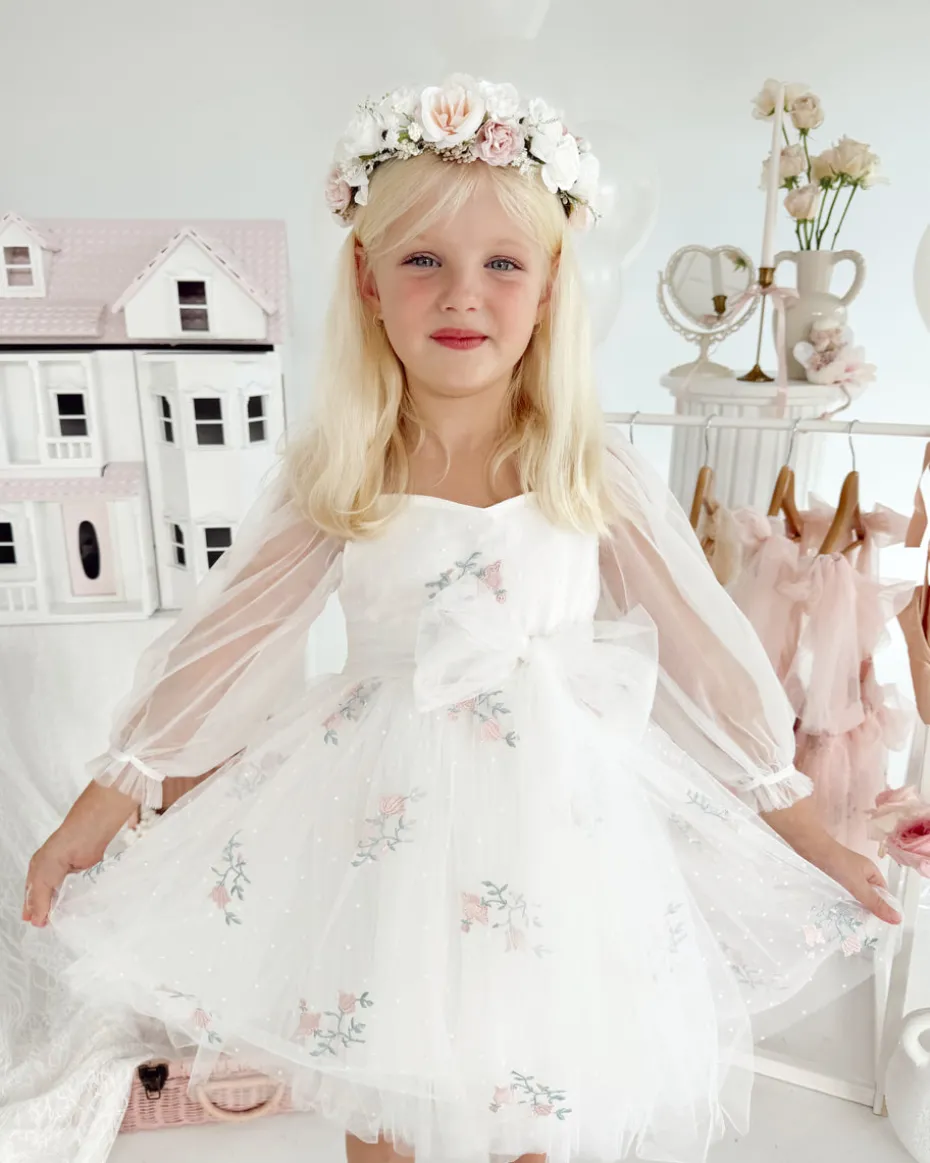 Ballerina White Rose Girls Flower Crown