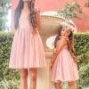 Bambi Dusty Rose Pink Flower Girl Dress