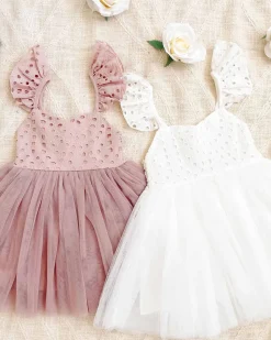 Bambi Dusty Rose Pink Flower Girl Dress