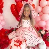 Be Mine White Heart Girls Party Dress