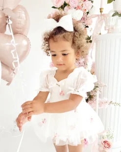 Belle Bow Baby Girl White Tulle Hair Accessories