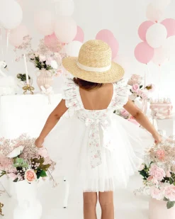 Briar Belle White Girls Floral Party Dress