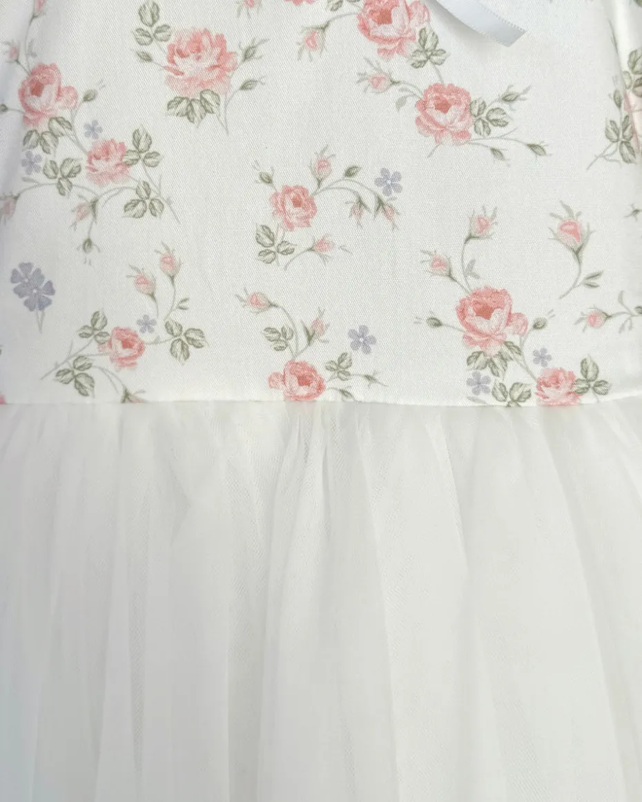 Briar Belle White Girls Floral Party Dress