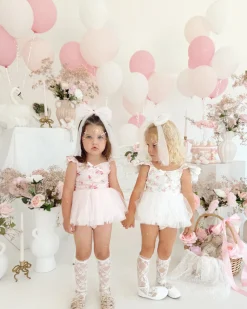 Briar White Tulle Girls Hair Bow