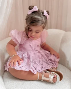 Butterfly Dusty Rose Baby Girl Tulle Hair Accessories