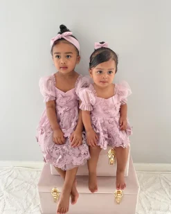 Butterfly Dusty Rose Baby Girl Tulle Hair Accessories