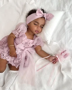 Butterfly Kisses Dusty Rose Baby Girl Romper