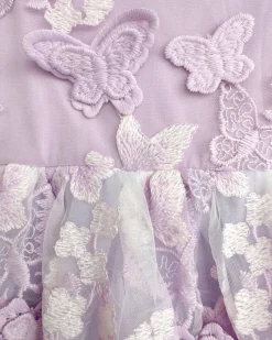 Butterfly Kisses Lilac Pink Rose Baby Girl Romper