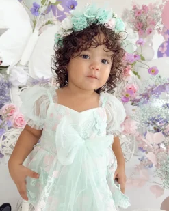 Butterfly Kisses Peppermint Pink Baby Girl Romper