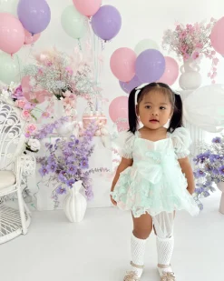 Butterfly Kisses Peppermint Pink Baby Girl Romper