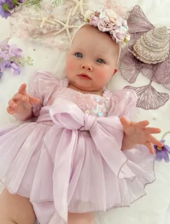 Calypso Purple Stretch Baby Girl Flower Crown