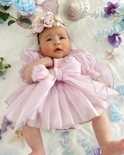 Calypso Purple Stretch Baby Girl Flower Crown