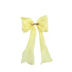 Canary Lemon Organza Girls Hair Bow