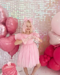 Candy Pink Organza Girls Hair Bow