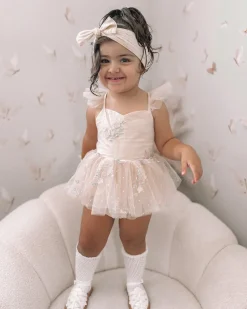 Champagne Swan Lake Baby Girl Tulle Hair Accessories