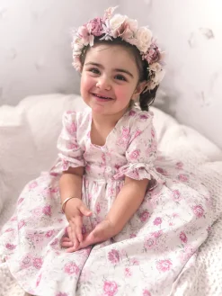 Charlotte Mae Girls Floral Pink Dress