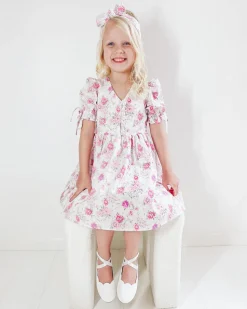Charlotte Mae Girls Floral Pink Dress