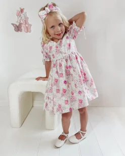 Charlotte Mae Girls Floral Pink Dress