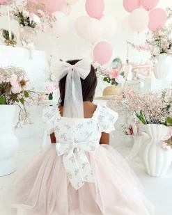 Cosette Perfect Pink Tulle Girls Hair Bow