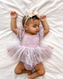 Cupcake Lavender Baby Girl Romper