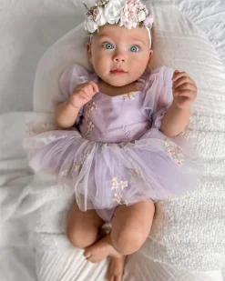 Cupcake Lavender Baby Girl Romper