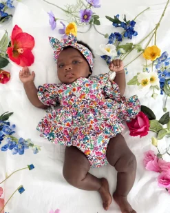Darlia Garden Baby Girl Floral Romper