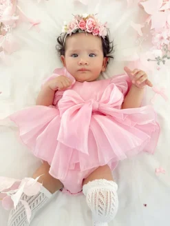 Dolly Candy Pink Baby Girl Romper