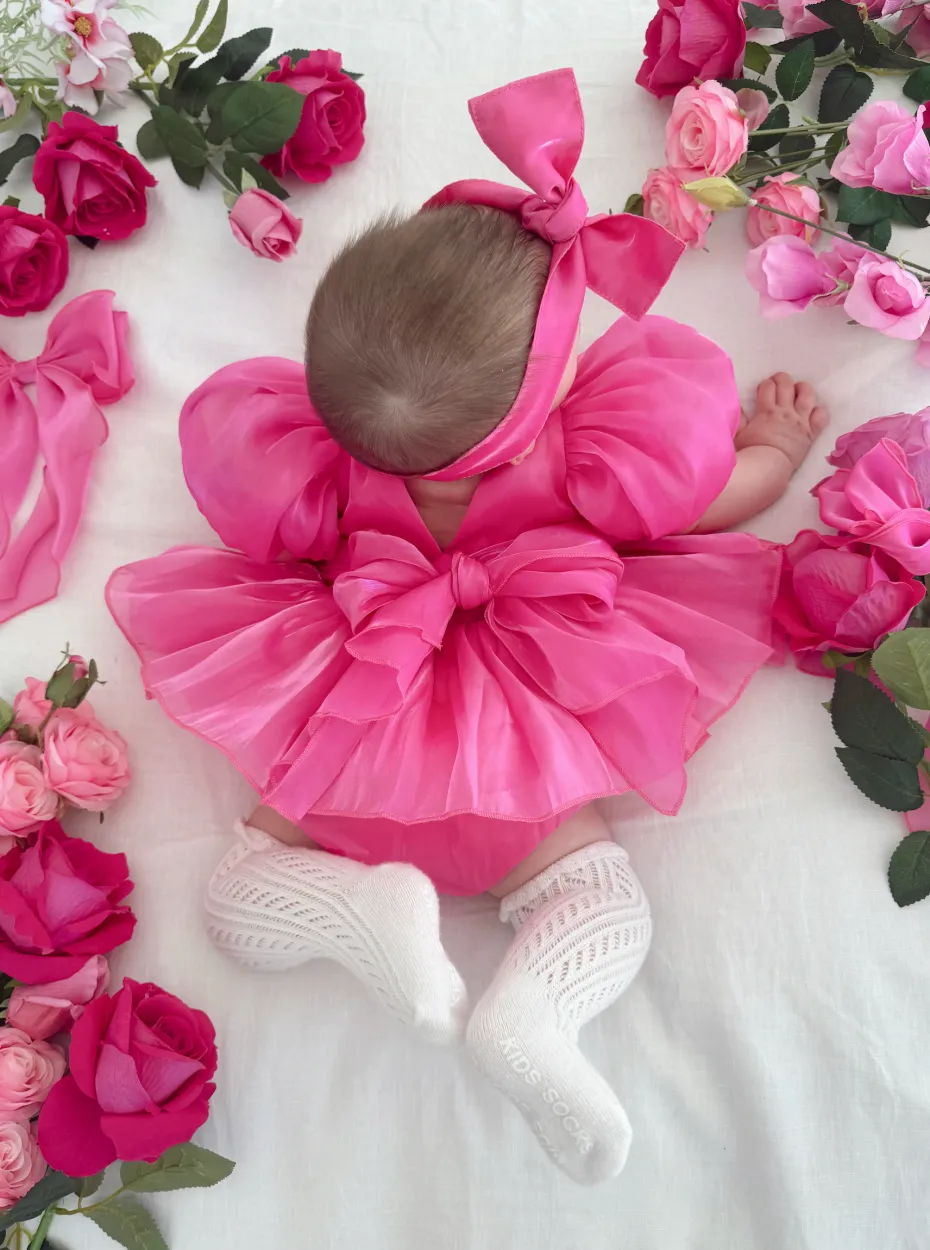 Dolly Fuchsia Pink Baby Girl Romper