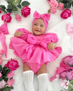 Dolly Fuchsia Pink Baby Girl Romper