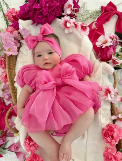 Dolly Fuchsia Pink Baby Girl Romper
