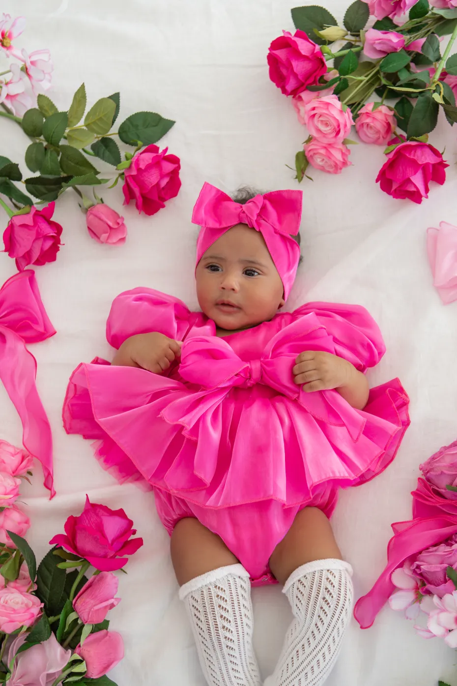 Dolly Fuchsia Pink Baby Girl Romper
