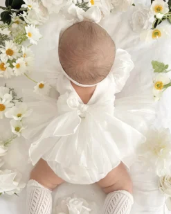 Dolly White Baby Girl Romper