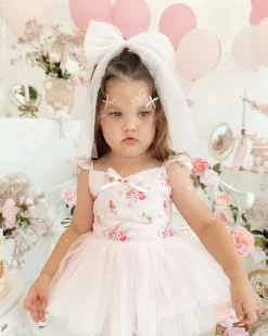 Dottie Candy Pink Tulle Girls Hair Bow