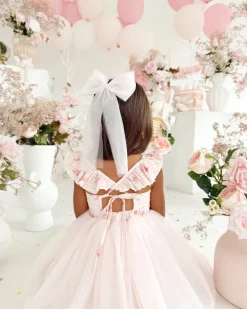 Dottie Flower Candy Pink Girl Floral Party Dress